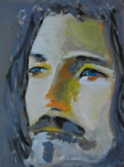 Jezus, Acryl op doek, 30 x 40 cm